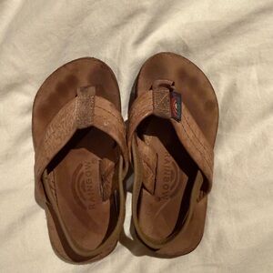 Rainbow Kids Tan Flip Flops